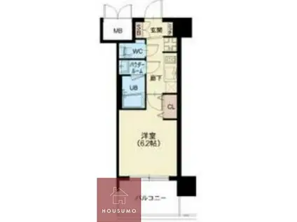 プレサンス神崎川ファインブレス(1K/6階)の間取り写真