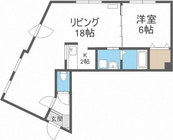 エルム時館(1LDK/4階)の間取り写真