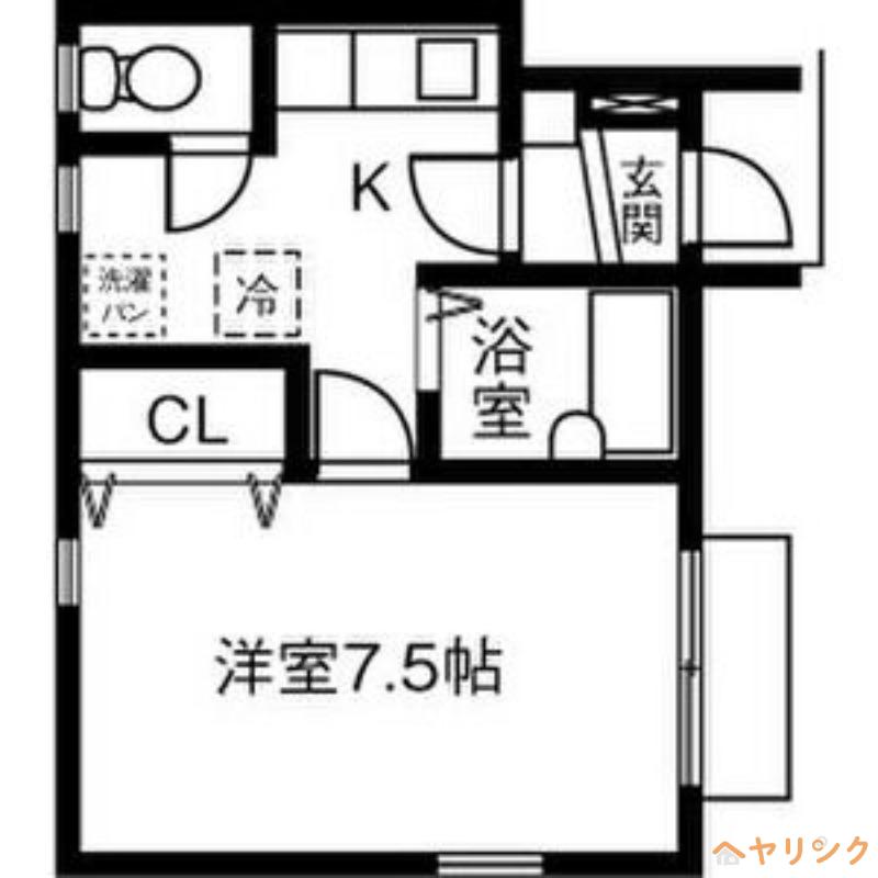 LARK(1K/1階)の間取り写真