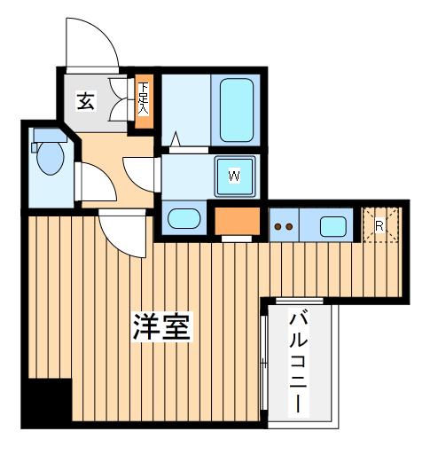 アヴァンツァーレ元町(1K/11階)の間取り写真