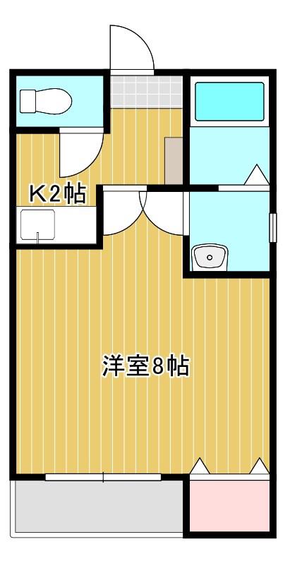 クレフラスト遠州曳馬駅(1K/2階)の間取り写真