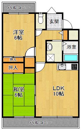 アメニティマンション3(2LDK/3階)の間取り写真