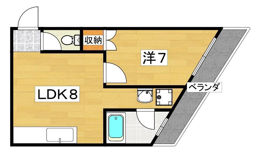 ファインコートII石津元町(1LDK/1階)の間取り写真