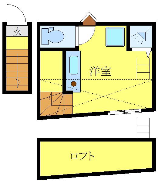 サークルハウス板橋区役所前弐番館(ワンルーム/2階)の間取り写真