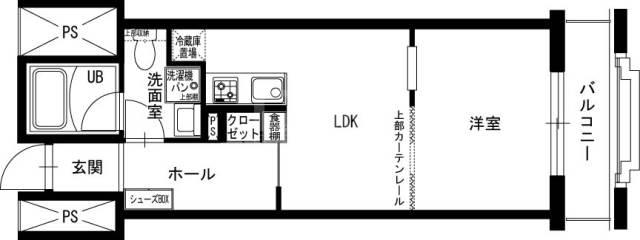 MONOLITH平尾(1DK/8階)の間取り写真