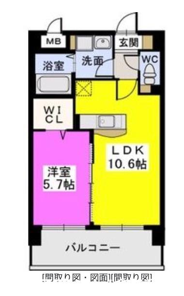 アルティメゾン博多(1LDK/9階)の間取り写真
