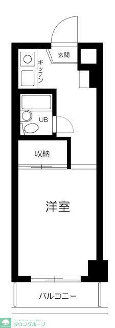 ホワイトキャッスル上鷺宮(1K/2階)の間取り写真