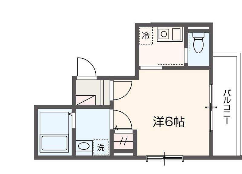 MELDIA西立川(1K/3階)の間取り写真