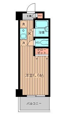 クラシコ鷺沼(ワンルーム/4階)の間取り写真