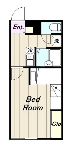 レオパレス純(1K/1階)の間取り写真