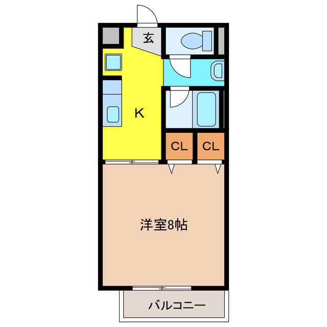 サープラスワンヨシダ(1K/2階)の間取り写真