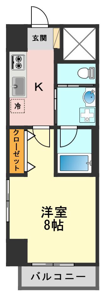 SUAVE PALAIS(1K/6階)の間取り写真