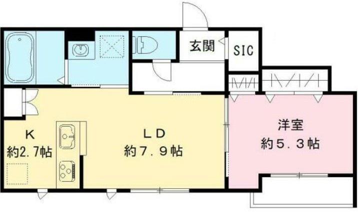 SERENO S(1LDK/1階)の間取り写真