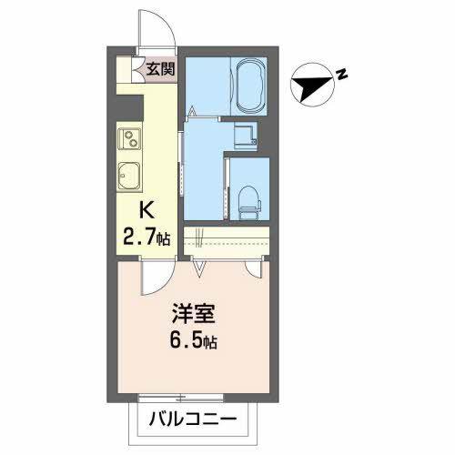 シャーメゾン パール(1K/1階)の間取り写真