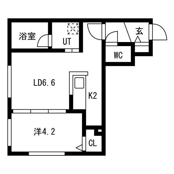 TERRACE YOMOGI(1LDK/1階)の間取り写真