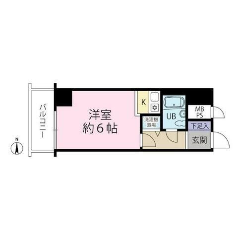 アーバンヒルズ本厚木(ワンルーム/7階)の間取り写真