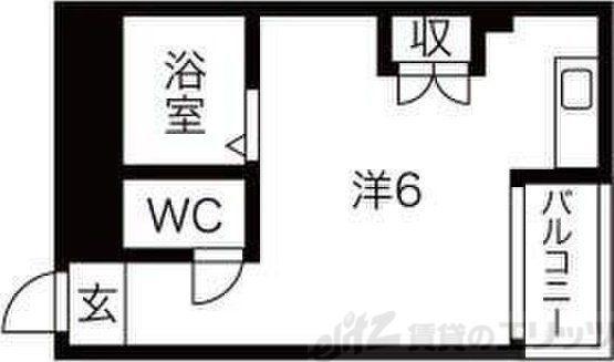 レジデンスイン梅田(ワンルーム/4階)の間取り写真