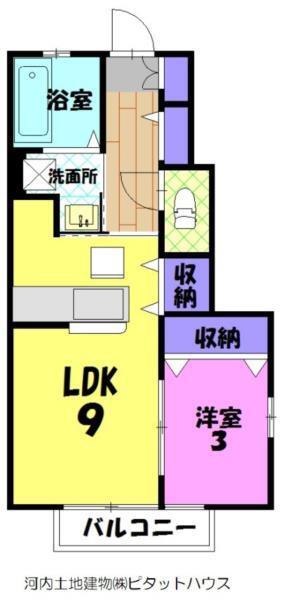 サニープレジオ(1LDK/1階)の間取り写真