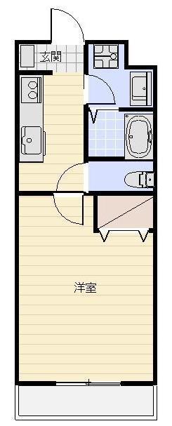 マンションきんかん(1K/1階)の間取り写真