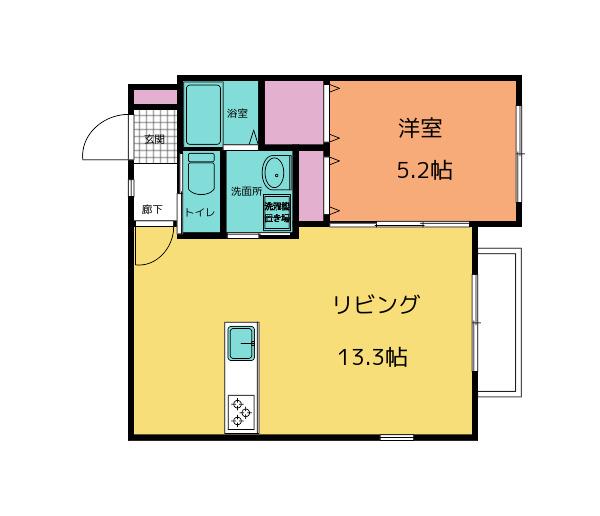 プレジールII(1LDK/1階)の間取り写真