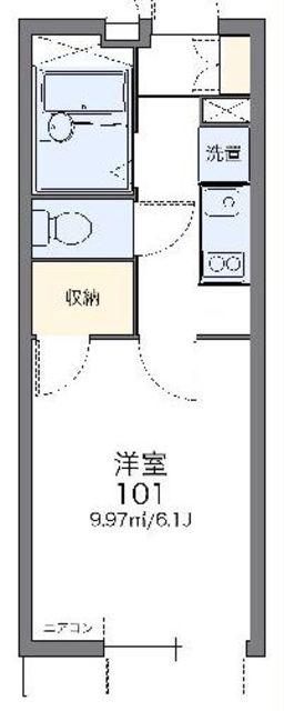 レオパレス宮前(1K/2階)の間取り写真