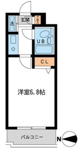 ハーモニー上北沢(1K/3階)の間取り写真
