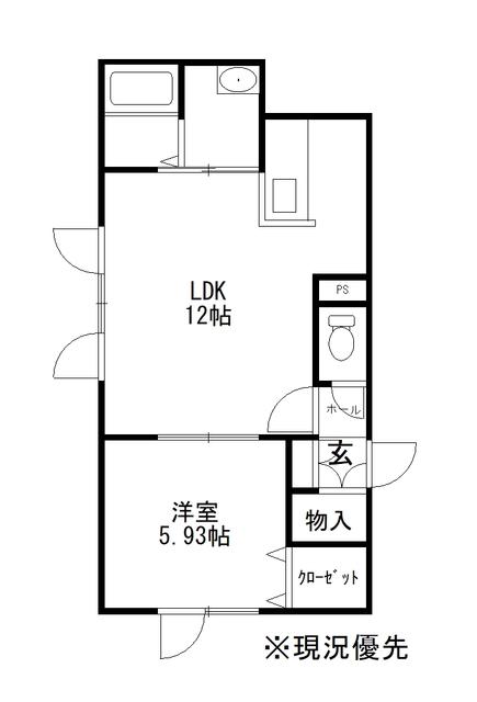 11-23MS(1LDK/1階)の間取り写真