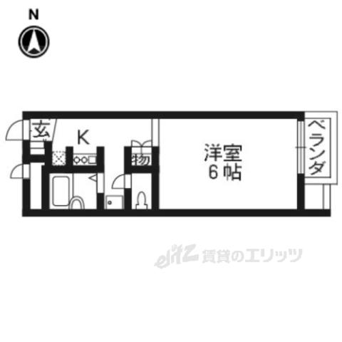 レオパレスクレスト(1K/2階)の間取り写真