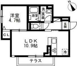 SOLANA藤沢(1LDK/1階)の間取り写真
