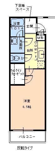 フジパレス浜寺ノース1番館(1K/2階)の間取り写真