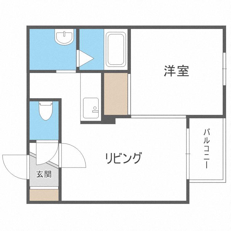 HS312(1LDK/2階)の間取り写真