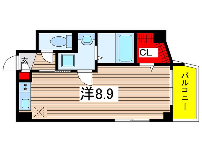 セントラル レジデンス(ワンルーム/4階)の間取り写真