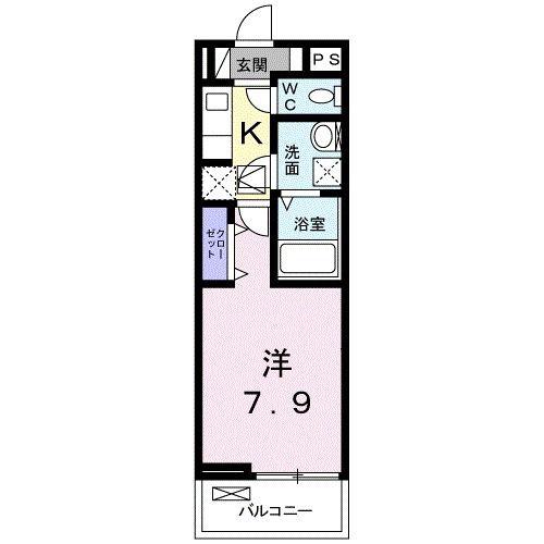 クラウンハイツ(1K/1階)の間取り写真