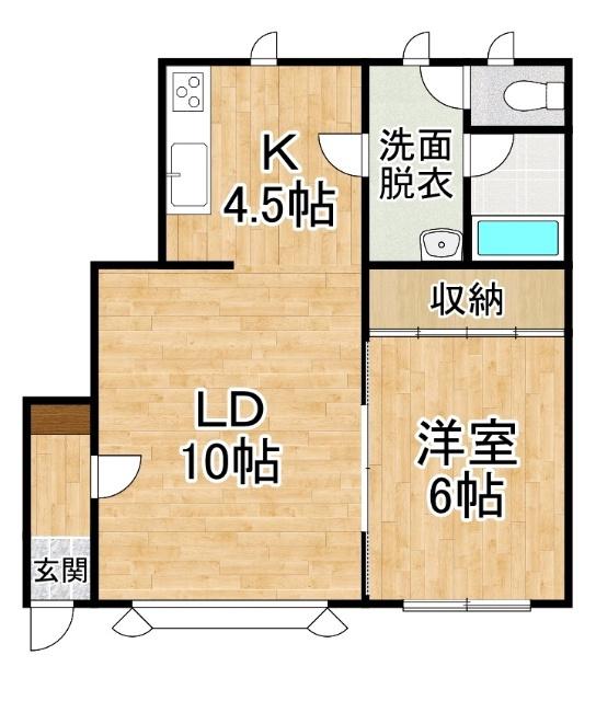 リトルフォレスト(1LDK/2階)の間取り写真