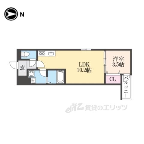 PREMIER香里(1LDK/2階)の間取り写真