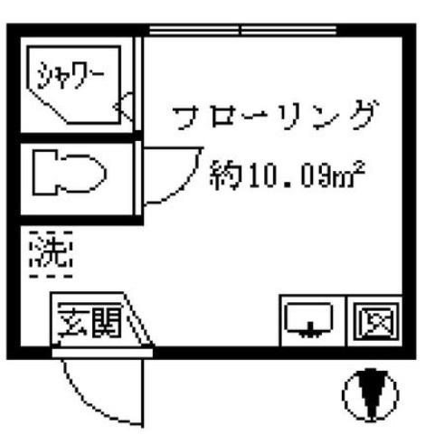 グレースアルメリア(ワンルーム/1階)の間取り写真