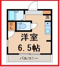 ウメックス墨田(ワンルーム/3階)の間取り写真