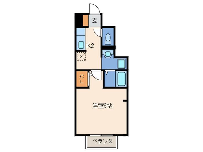 セピアコートIIA(1K/1階)の間取り写真