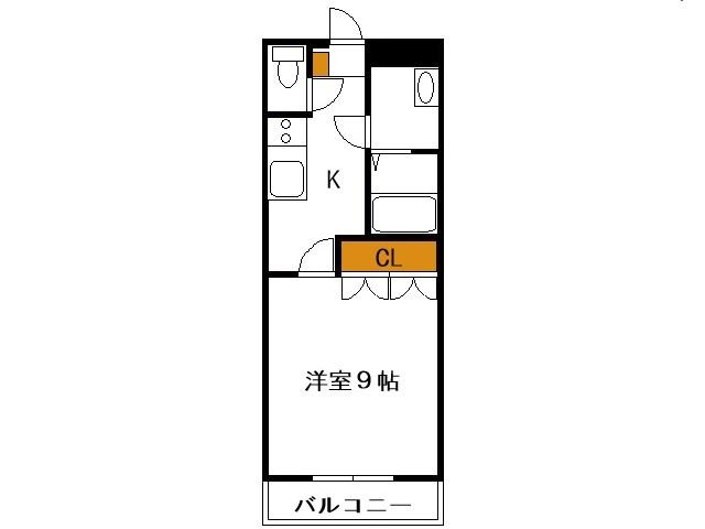 アプリコット(1K/1階)の間取り写真