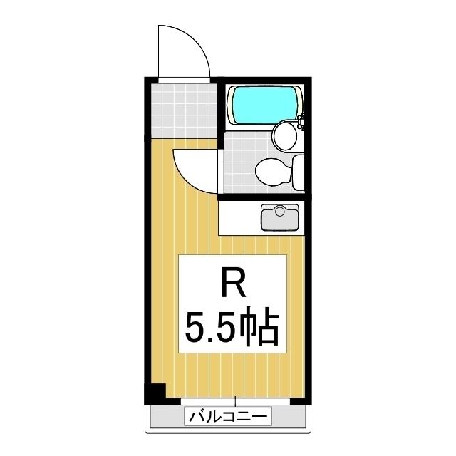 グランヒル(ワンルーム/3階)の間取り写真