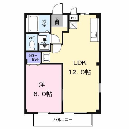 CYメゾン(1LDK/1階)の間取り写真