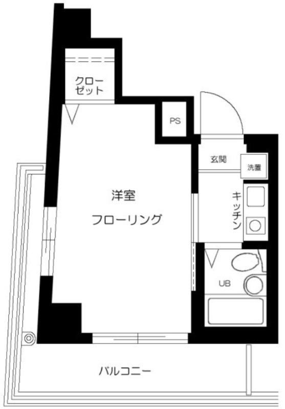 ハイツベルグ上池台(1K/10階)の間取り写真