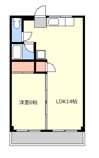 ハイツプレインヒルA棟(1LDK/2階)の間取り写真