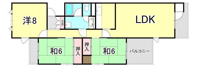 ライブタウン仁川(3LDK/3階)の間取り写真