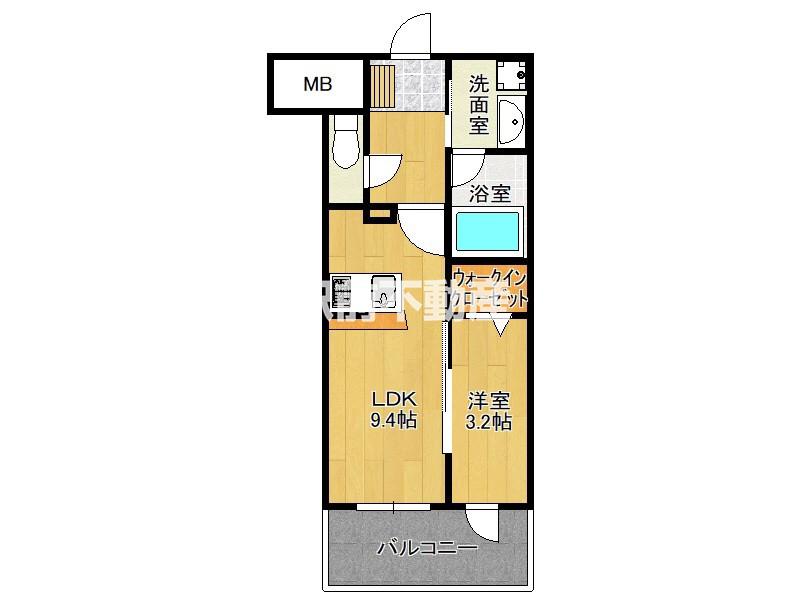 FIRST博多駅前ビル(1LDK/5階)の間取り写真