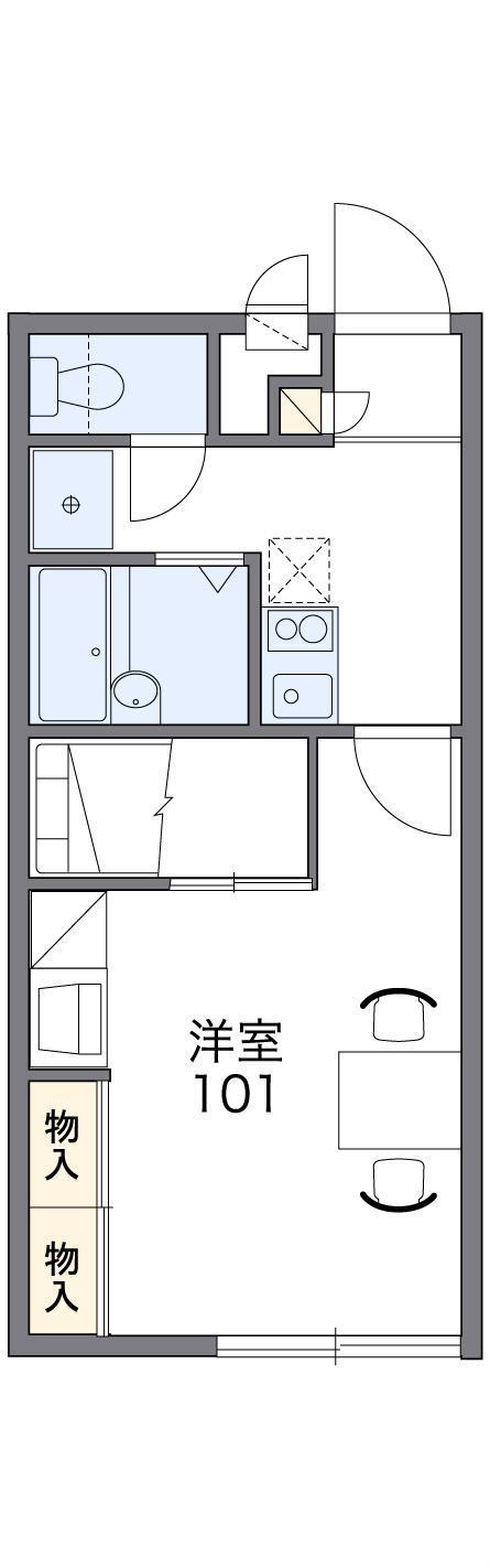 レオパレス赤穂2(1K/2階)の間取り写真