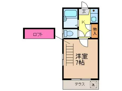 ムライハイツ(1K/1階)の間取り写真