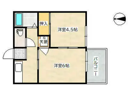 井上ハイツ(2K/2階)の間取り写真