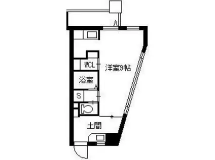 COSUMO UEARATA(ワンルーム/2階)の間取り写真