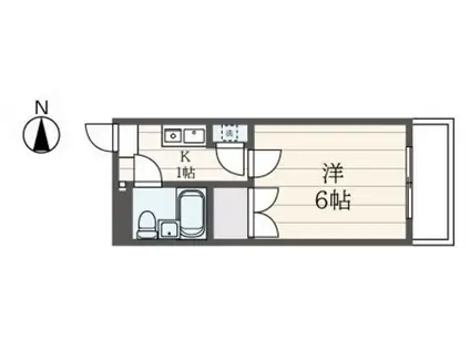フローラ宮崎台(1K/1階)の間取り写真